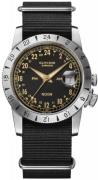 Glycine Herrklocka GL0377 Airman Vintage Svart/Textil Ø40 mm