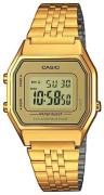 Casio Damklocka LA680WEGA-9ER Collection LCD/Gulguldtonat stål