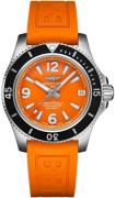 Breitling Damklocka A17316D71O1S1 Superocean II 36 Orange/Gummi Ø36