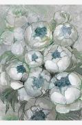 Poster Nuria Bouquet Of Peonies In Teal And Green