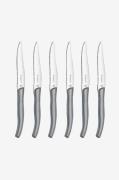 Lou Laguiole - Grillknivar Jet i knivblock 6-Pack - Grå - Bestick - Fr...