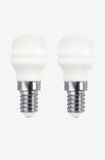 Globen Lighting - Ljuskälla E14 LED Päron Matt 1,5W 2-Pack - Vit - Lju...