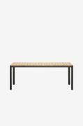 Kave Home - Matbord Bona, 100 x 200 cm - Svart - Matbord utomhus - Frå...