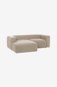 Kave Home - Soffa Blok 2-sits i chenille divan vänster - Vit - 2-sits ...