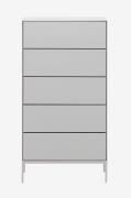Kave Home - Byrå Vedrana, 5 lådor - Vit - Byråar - Från Homeroom