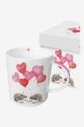 Paperproducts Design - Mugg Hedgehogs In Love 40 cl - Vit - Koppar & m...