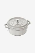 Staub - Gryta La Cocotte rund 20 cm, 2,2 l - Grå - Grytor & kastruller...