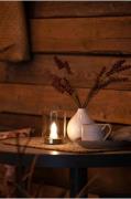 Konstsmide - B/O Led-ljus med glas 11cm - Silver - Dekorativ julbelysn...