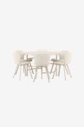 Venture Home - Matbord Copenhagen med Lilja stol - Beige - Matgrupper ...