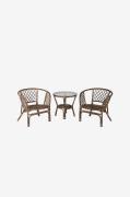 Venture Home - Wera Café Set - Brun - Loungemöbler - Från Homeroom