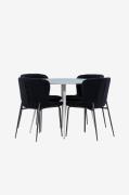 Venture Home - Plaza matbord med Modesto matstol - Svart - Matgrupper ...