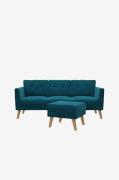 CosmoLiving by Cosmopolitan - Soffa 3-sits soffa + ottoman Gloria - Bl...