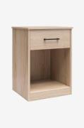 Dorel Home - Nattduksbord med 1 låda i Mdf BrEz - Beige - Sängbord - F...