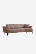 Hanah Home - Bäddsoffa med 3 sittplatser Hamlet - Brun - Bäddsoffor - ...