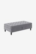 Dorel Home - Ottoman med förvaring Presley - Grå - Fotpallar & puffar ...