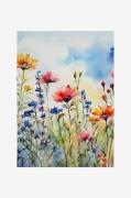 Pelcasa - Poster Wildblumen - Blå - Posters - Från Homeroom