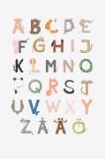 Pelcasa - Affisch Alfabetet Abc - Beige - Posters - Från Homeroom