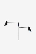 Dyberg Larsen - Vägglampa Cale dubbel - Svart - Vägglampor - Från Home...