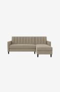 Dorel Home - Bäddsoffa 3-sits med schäslong Celine - Brun - Bäddsoffor...