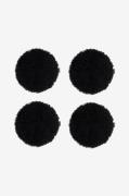 Skinnwille - Sittplätt rund Curly 4-pack - Svart - Sittkuddar & stolsd...