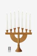 Markslöjd - Ljusstake Torpa 7L Batteridriven - Brun - Adventsljusstaka...