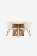 Venture Home - Matbord Strada med Lilja-stol - Beige - Matgrupper - Fr...