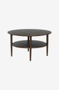 Nordic Furniture Group - Soffbord Kalmar med hylla, Ø90 - Brun - Soffb...