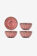 Bloomingville - Rayen Skål, set om 4 - Rosa - Skålar - Från Homeroom