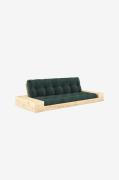 Karup - Base Bäddsoffa m. 2 sidolådor Tre sittplatser - Grön - Bäddsof...
