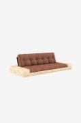 Karup - Base Bäddsoffa m. 2 sidolådor Tre sittplatser - Brun - Bäddsof...