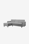 Dorel Home - Hörnsoffa med förvaring Hartford Ii - Grå - 3-sits soffor...