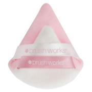 Brushworks Triangular Powder Puff Duo 2 st.