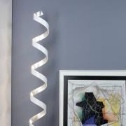 Eco-Light LED-golvlampa Helix, höjd 152 cm, vit silver