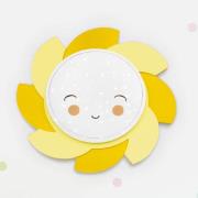 Elobra LED-vägglampa Sun Starlight Smile, gul