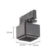 Eutrac uttag multiadapter 3-fas, svart