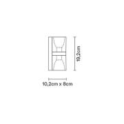 Fabbian Cubetto vägglampa up/down, GU10, klar