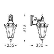 Albert Leuchten Landhausstil utomhusvägglampa 746 W