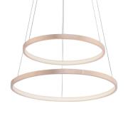 JUST LIGHT. LED-hänglampa Circle guld, 2 lampor