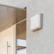 LCD LED-utomhusvägglampa 046, stål, glas, 25 x 25 cm