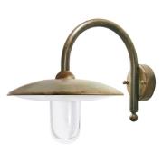 Moretti Luce Casale vägglampa för utomhusbruk, djup 42 cm, antik mässi...