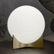 Terzani bordslampa Oscar, mässingsfärgad, Ø 20 cm, opalglas