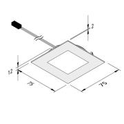 Hera LED-möbelinbyggnadslampa Dynamic FAQ 68 stål 3W