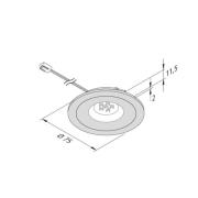 Hera LED-möbelinbyggnadsspot AR 68 4W svart 3 000 K