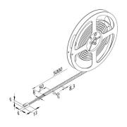 Hera LED-strip Basic-Tape S, IP54, 3 000K, längd 500cm