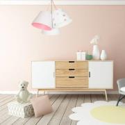 Maco Design Hänglampa för barnrum Zsofia 3 lampor vit/rosa