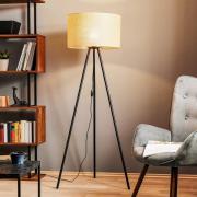 TK Lighting Golvlampa Juta med trebensstativ