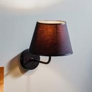 Luminex Vägglampa Soho, konisk, svart/guld