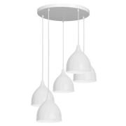 Luminex Hänglampa Nanu 5 lampor rund ljusgrå