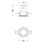 Fumagalli LED-downlight Teresa 90, GU10, CCT, 6W, svart