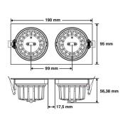 The Light Group SLC DL04 Square X2 LED-inbyggnadslampa svart